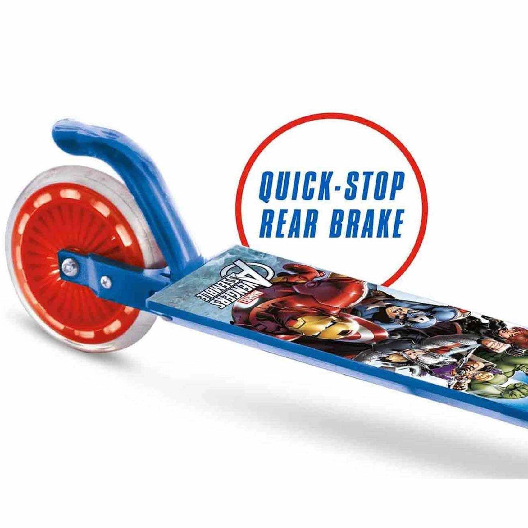 Marvel Avengers Assemble 18009 2-Wheel Kick Scooter – 120mm Foldable Suspension