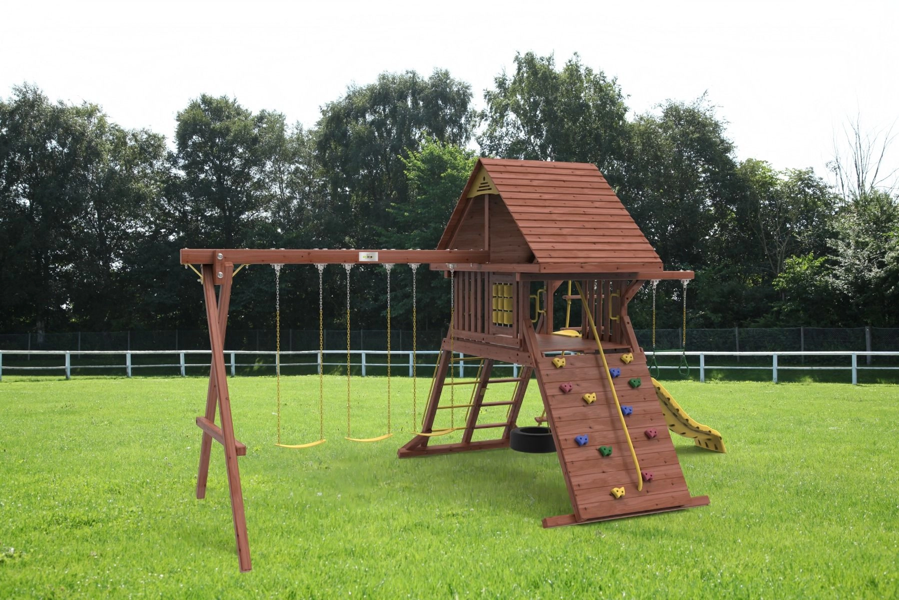 Discovery Den - 3 swings Wave slide