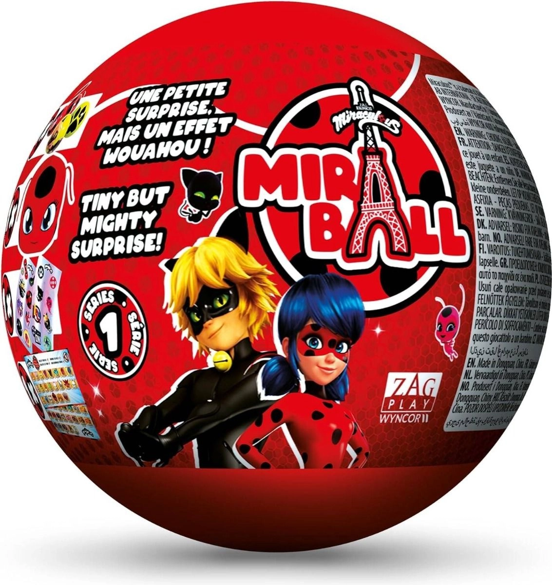 Miraculous Miraball - 2.8-inch metal ball 5-inch plushie (FGI-M14028)