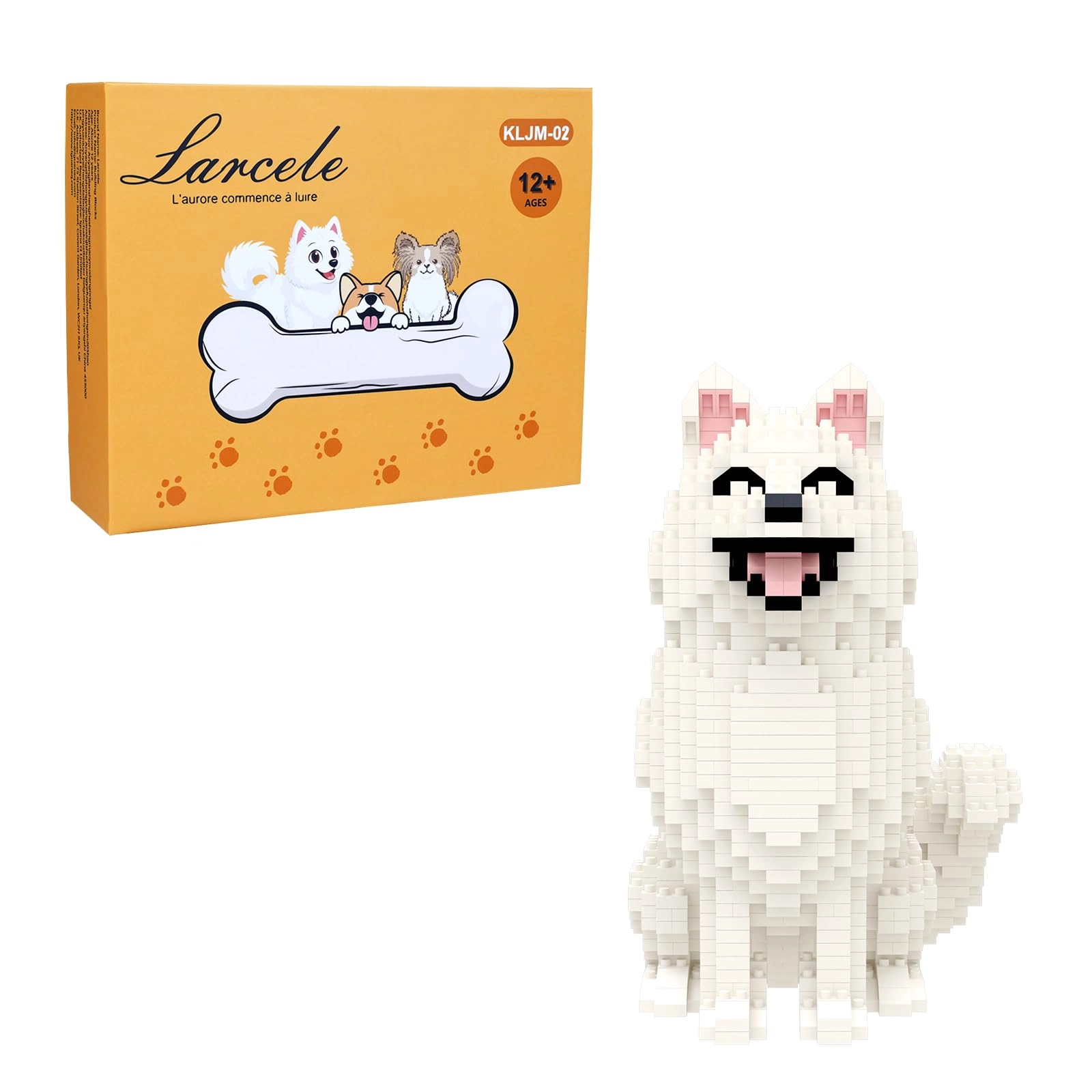 Larcele DIY Micro Dog Building Blocks - Hund Samoyed 991 pcs