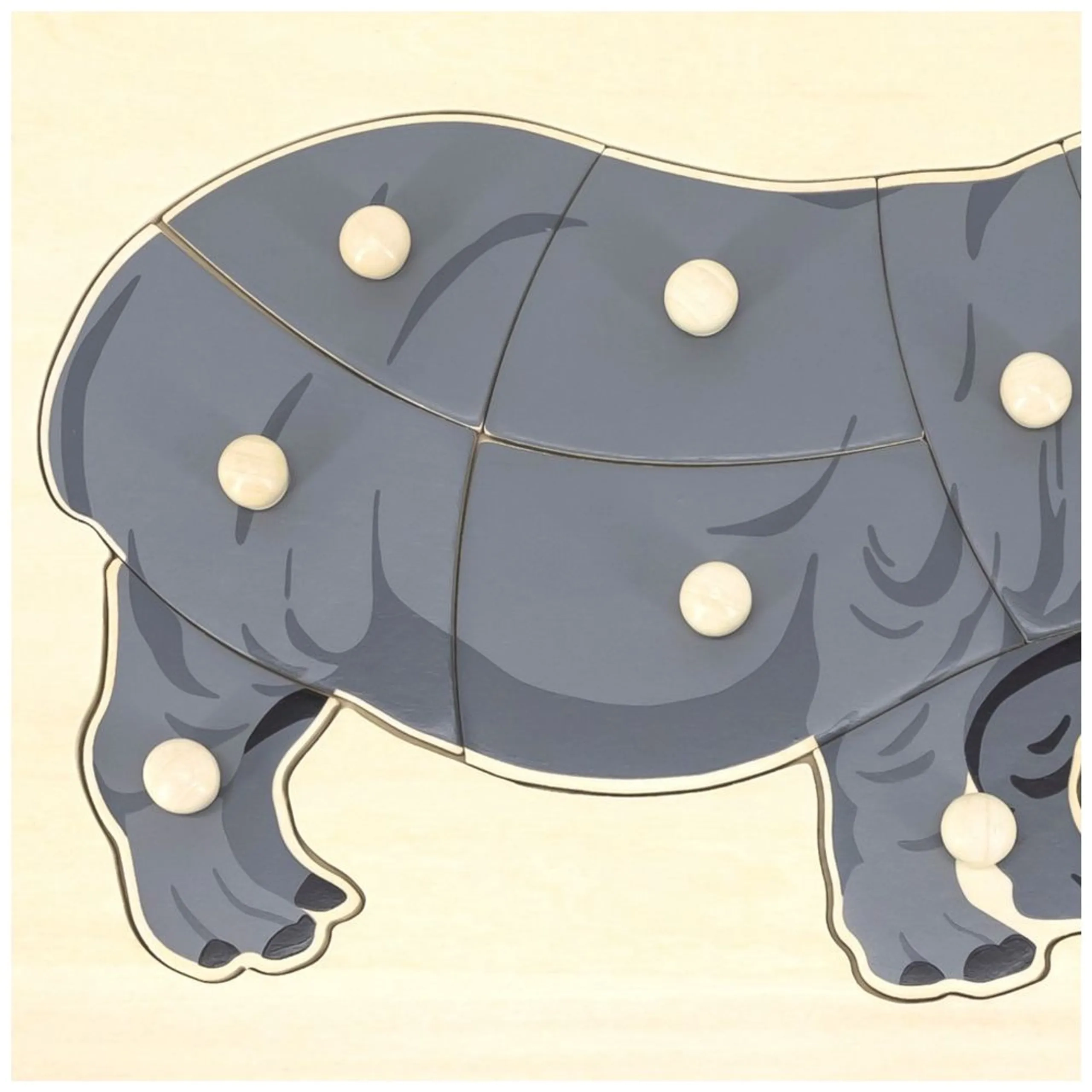Shape Block Puzzle - Hippo - 3 +
