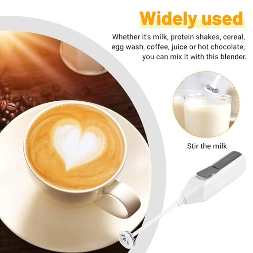 Handheld Milk Frother - Electric Mini White