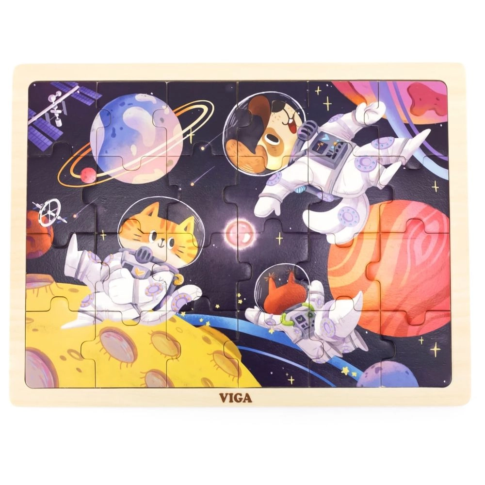 Space Adventures Wooden Puzzle (29464294-44646) - 24 pcs