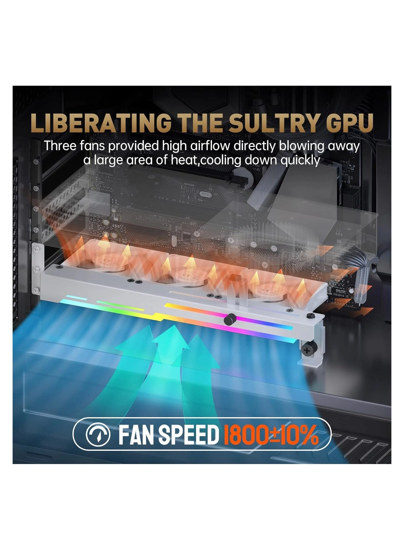 Graphics Card Cooler - 3 fans 80mm