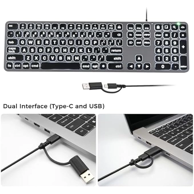 LARGE PRINT BACKLIT KEYBOARD