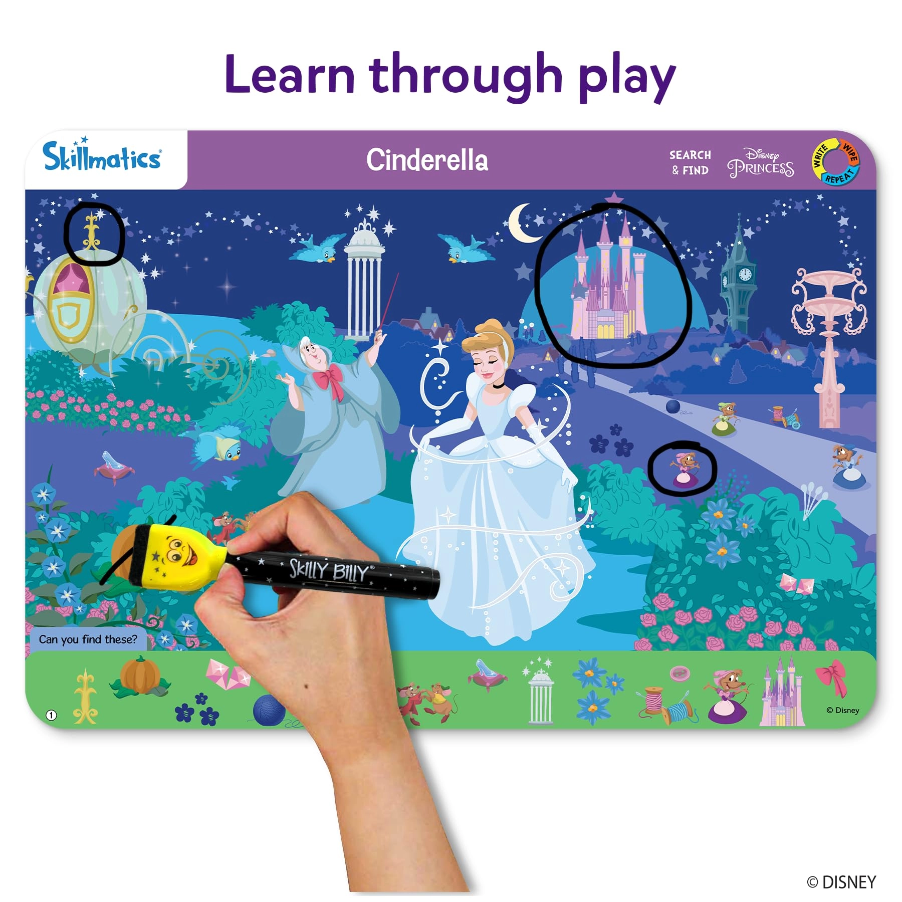 Search & Find Disney Princess - 3 to 6 6 pieces