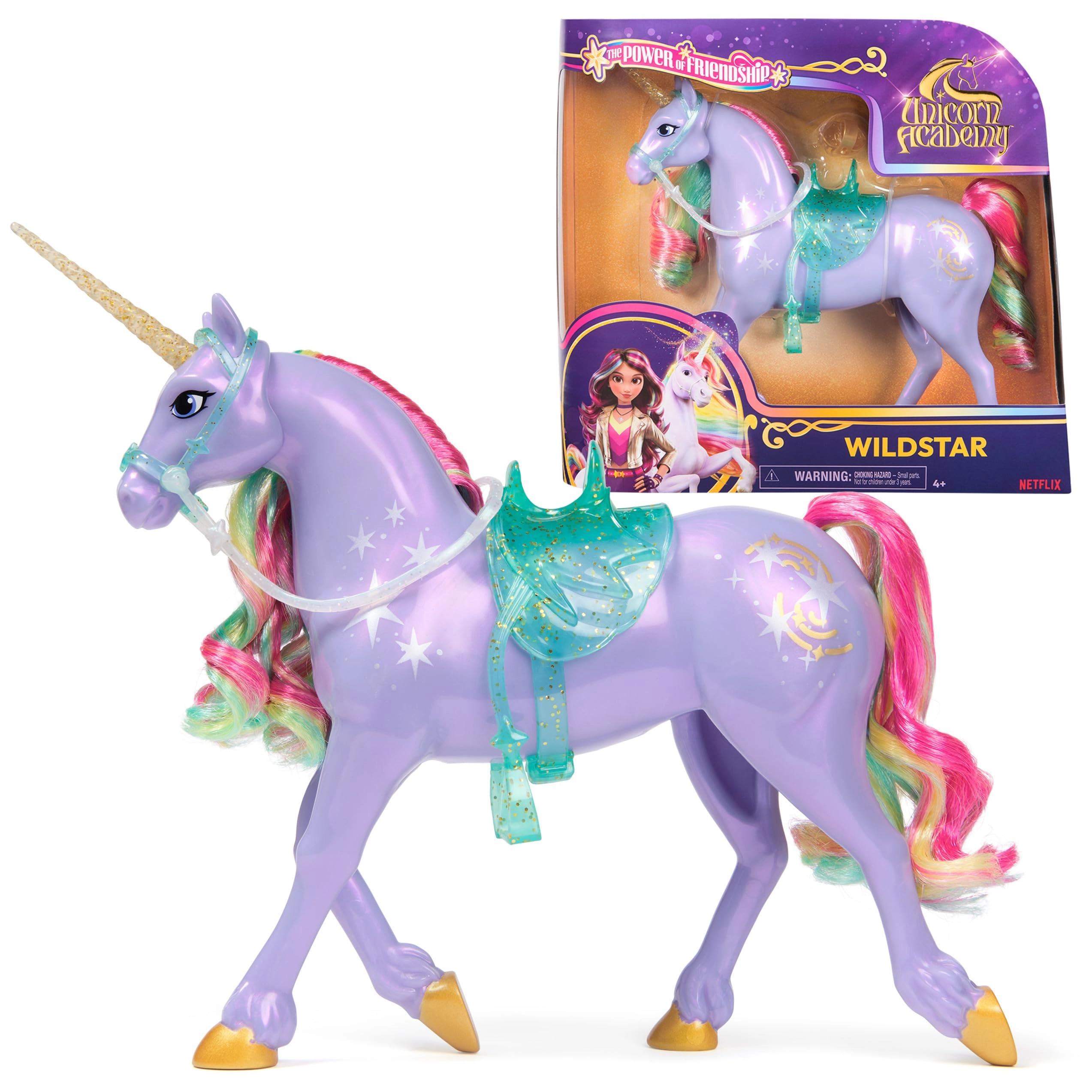 Spin Master Wildstar Unicorn - 11-inch Translucent Saddle & Bridle Ages 4+