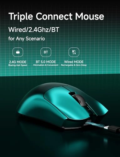 S9 Pro Gaming Mouse - 2.4Ghz Wireless Bluetooth USB