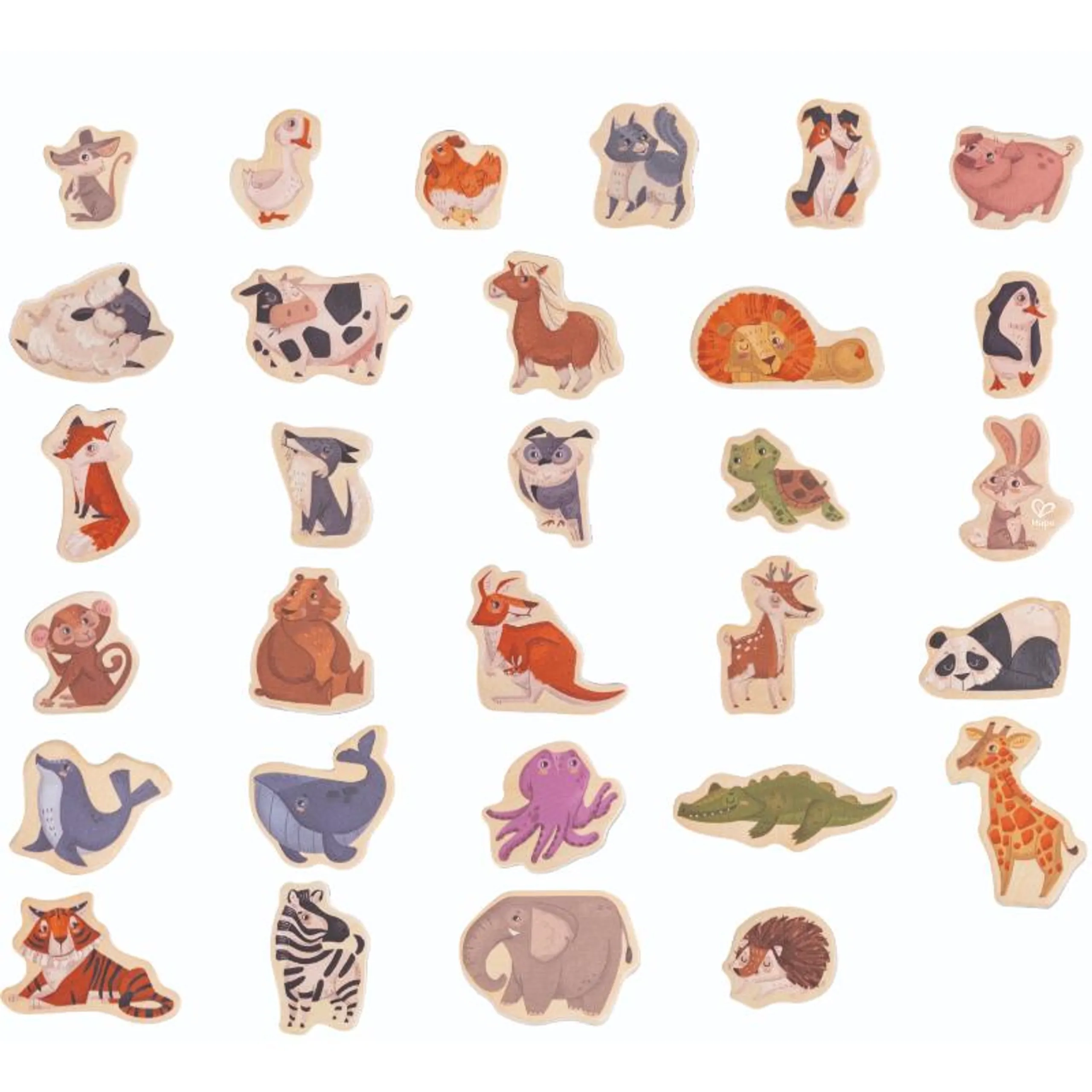 Hape Wooden Magnetic Animals - Suitable for 2 years & above 30pcs