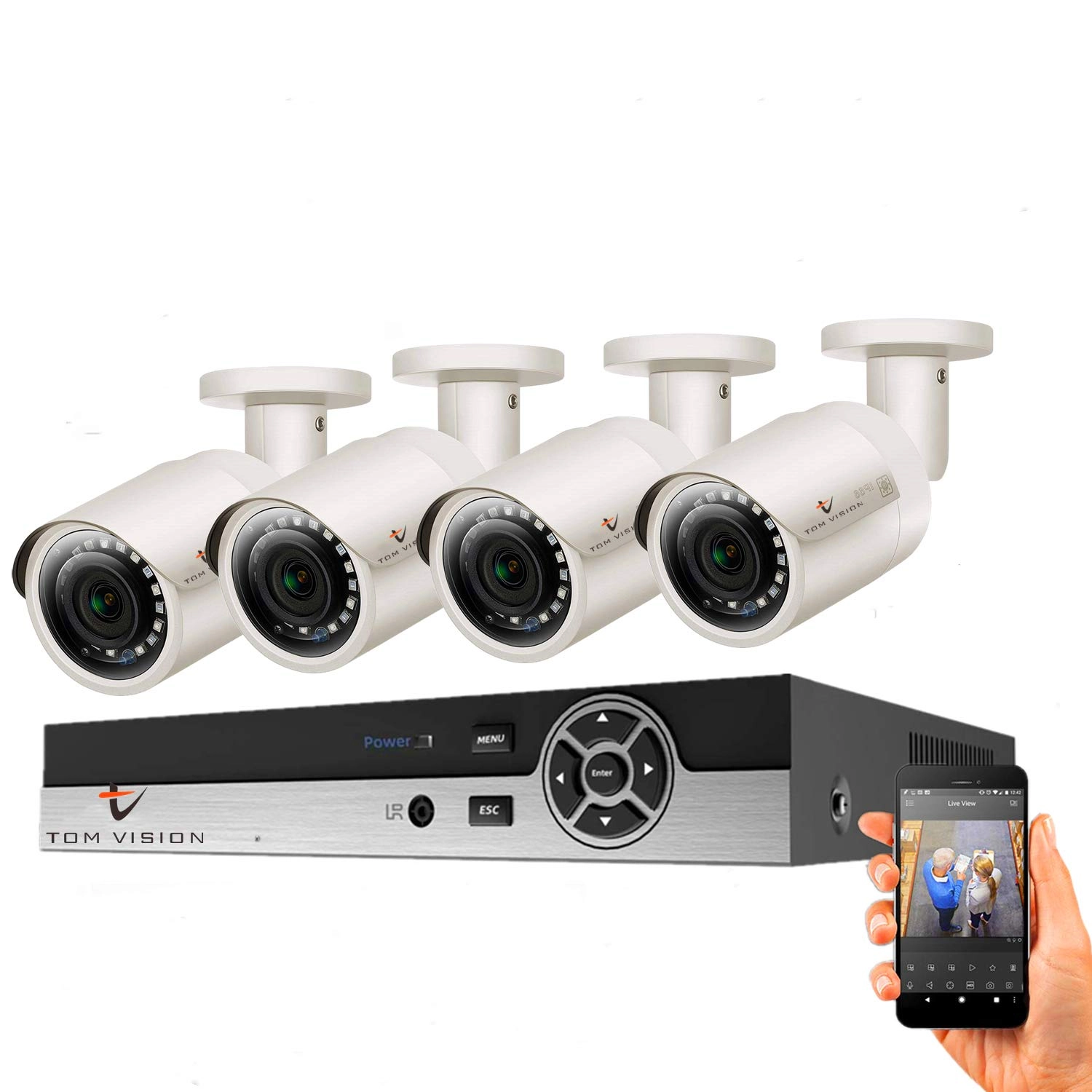 MaxseGroup 4CH WIFI NVR - 4 cameras 4 channels 2.0MP