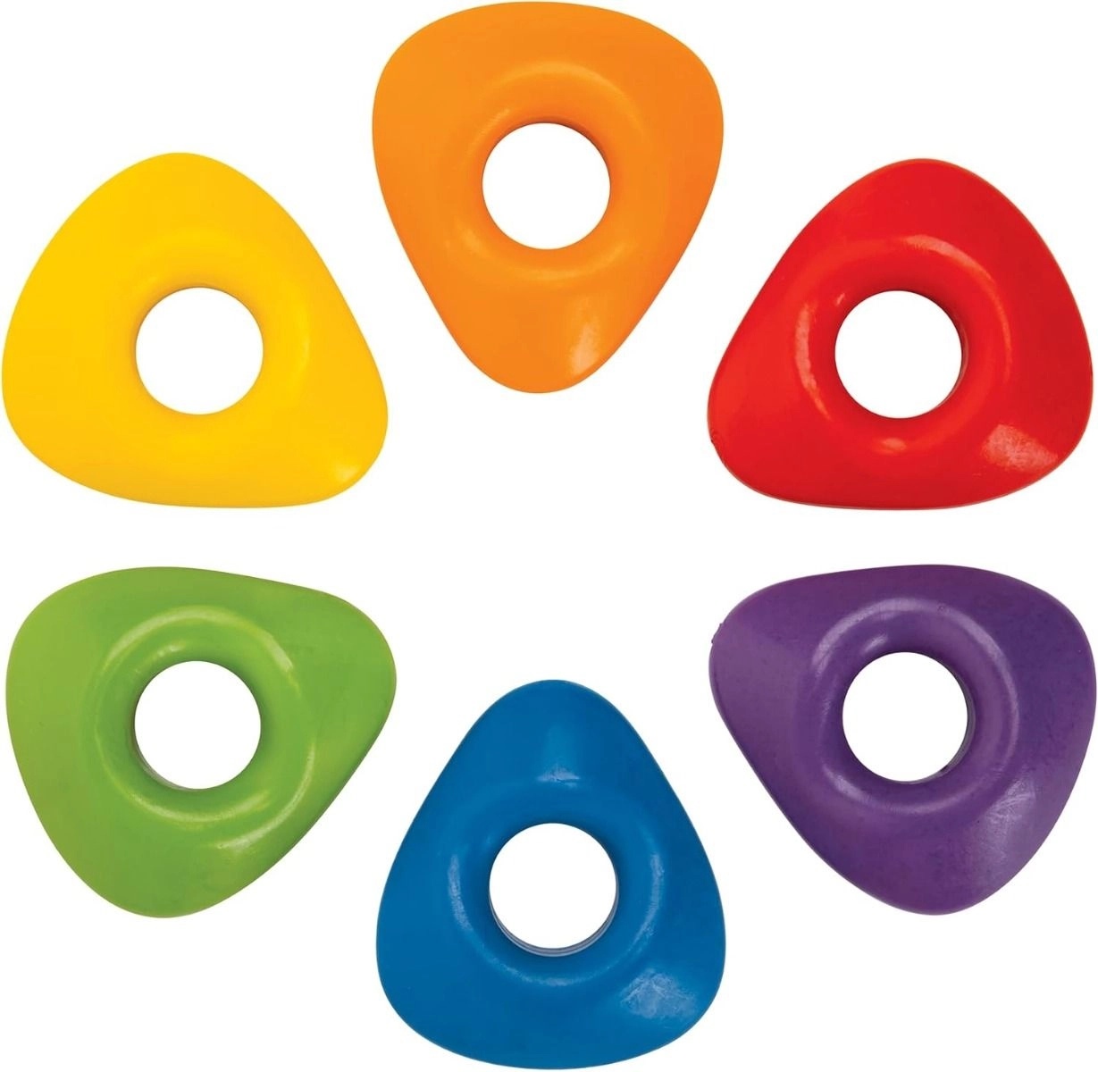 Crayon Colouring And Stickers Art Set - 6 ring-style chunky crayons