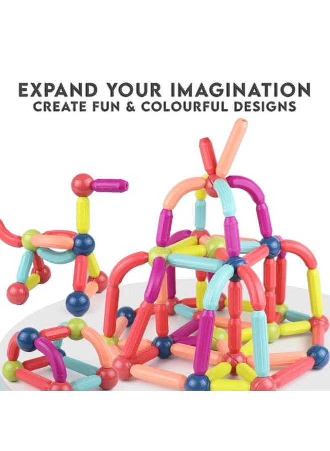 Magnetic Ball and Stick Building Set - 64pcs
