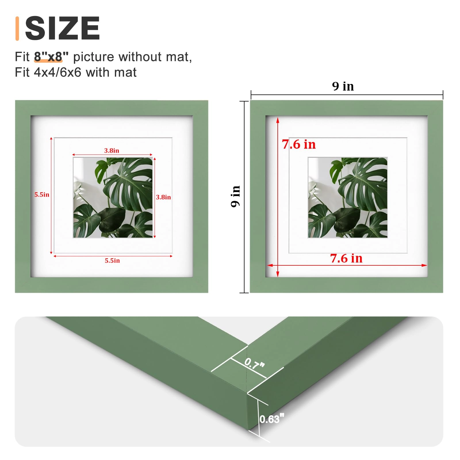 Collage Picture Frame - 8x8 Set