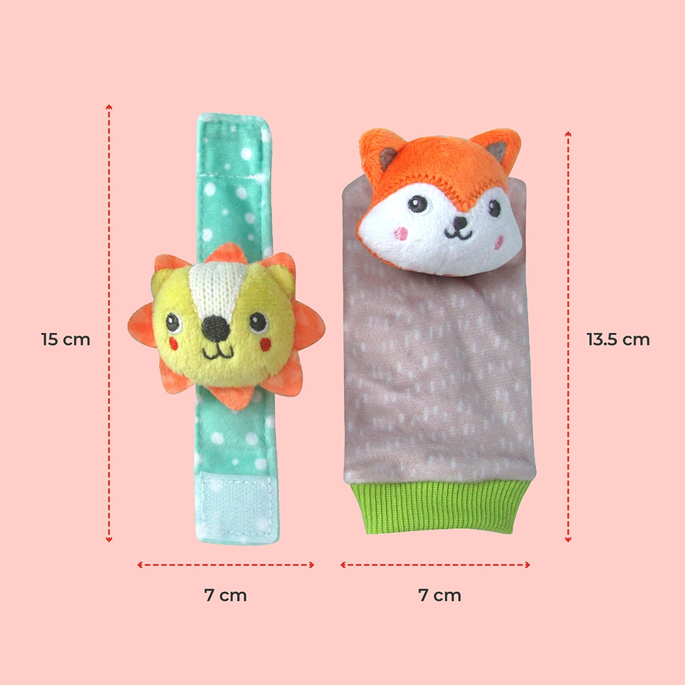 Foot And Wrist Rattle - 0 months fabric 4 pieces
