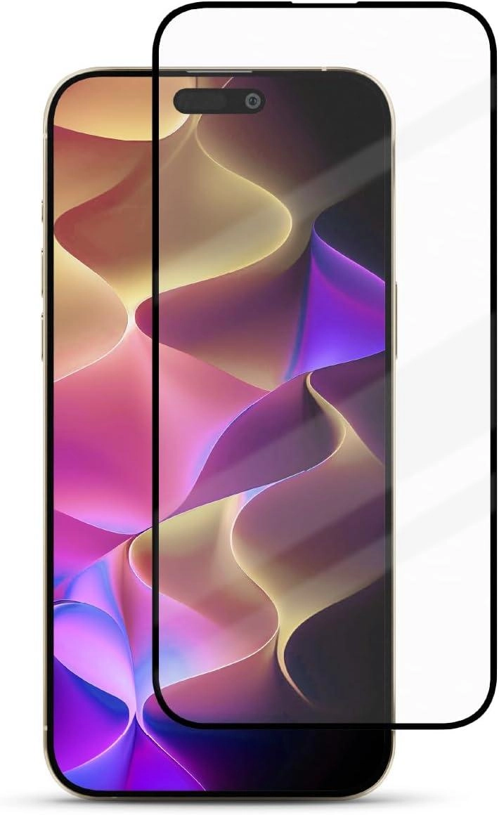 Full Coverage Tempered Glass Screen Protector for iPhone 15 Pro
