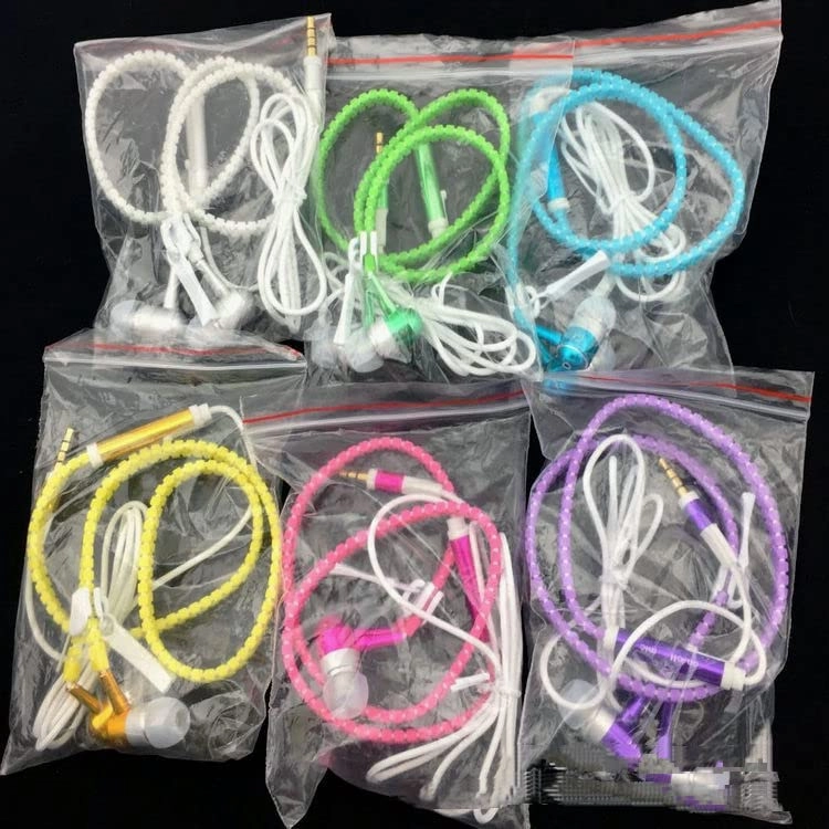 Zipper Earphone for Universal - 3.5mm 1.2m Microphone