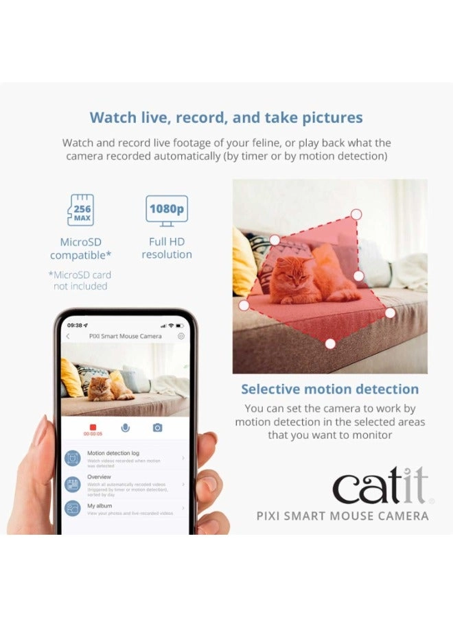 PIXI Smart Mouse Camera - Full HD 1080p Automatic night vision