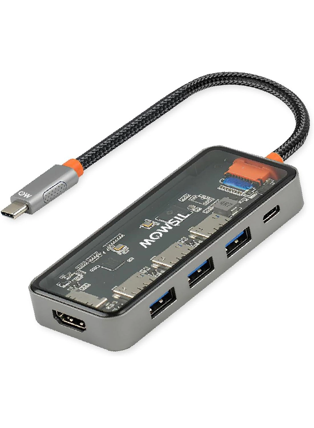 MOWSIL USB-C Hub - 5-in-1 4K@60Hz 100W PD