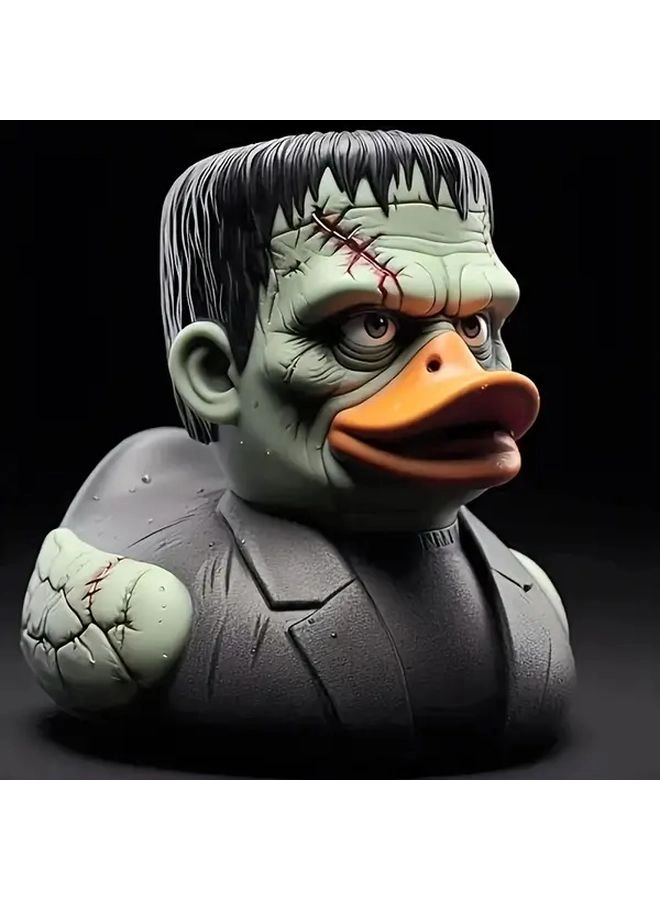 Generic Frankenstein Monster Duck Figurine - ABS Resin