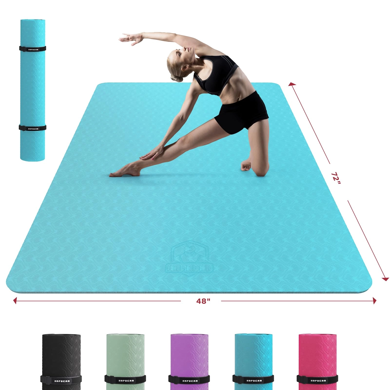 Large Yoga Mat - Thermoplastic Elastomers 6mm