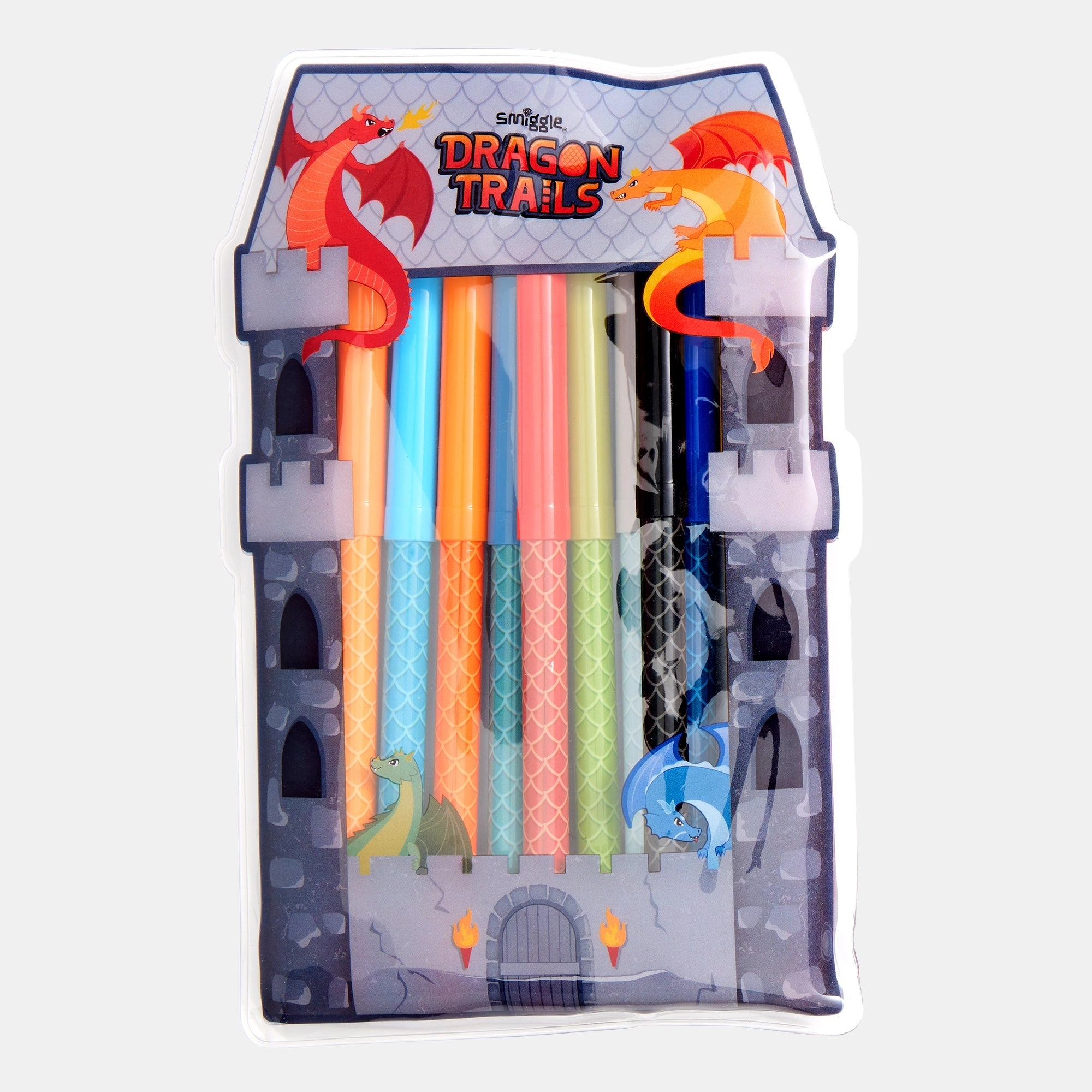 Smiggle Dragon Trails Marker Pack - 10 x Scented Markers