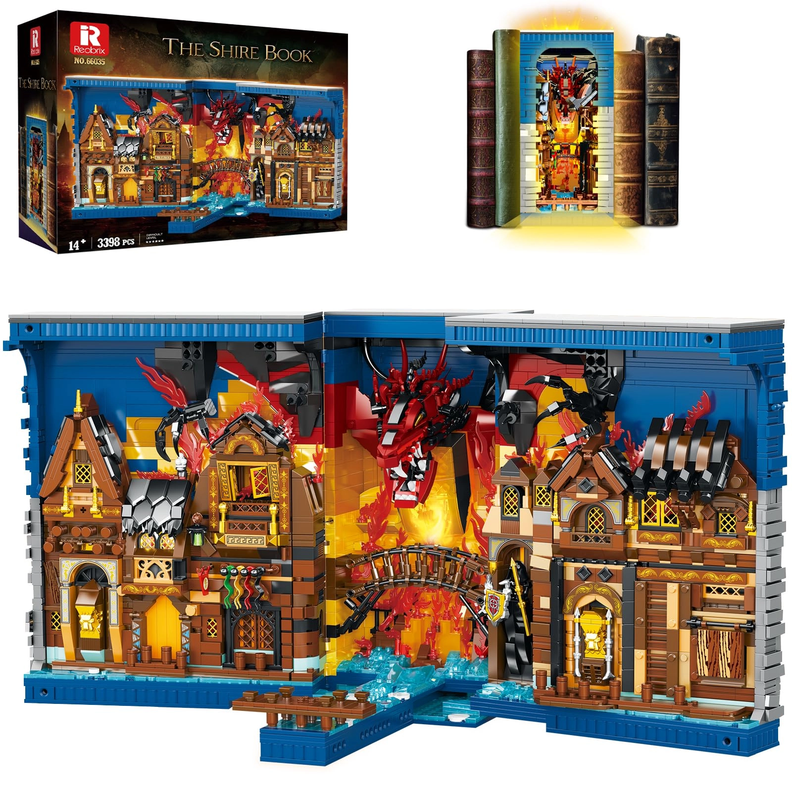 Reobrix Book Nook - Light Bookend