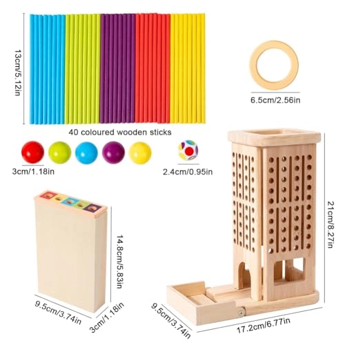 Montessori Wooden Board Game - 2 months and up 42 pieces