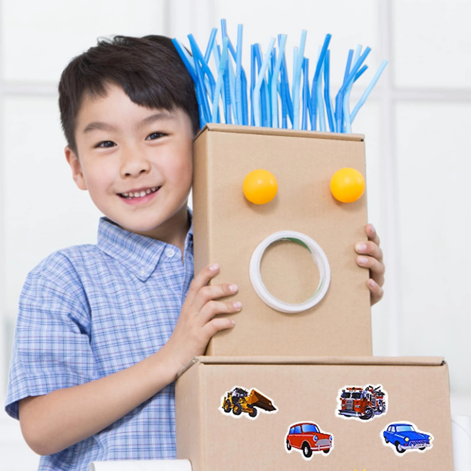Car Transport Digger Stickers - 12 Sheets