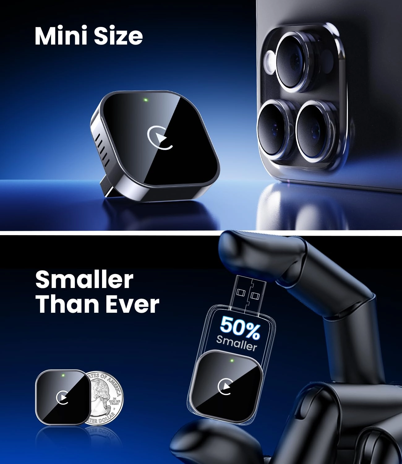 CarPlay Adapter - Mini Cube Plug and Play