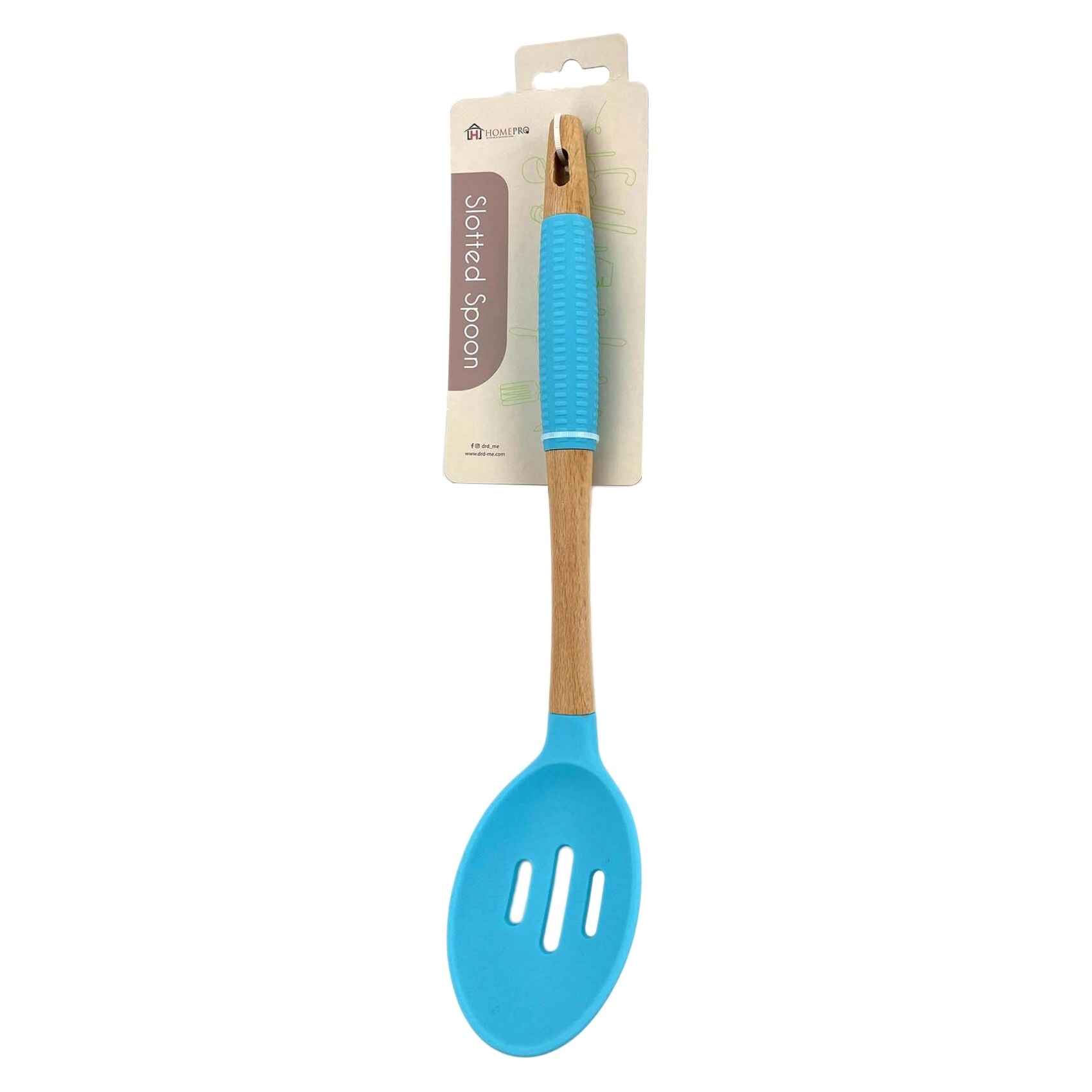 Silicone Head Slotted Spoon
