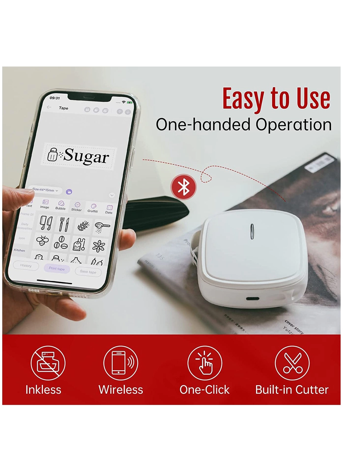 Mini Sticker Printer - Inkless 57 millimeter