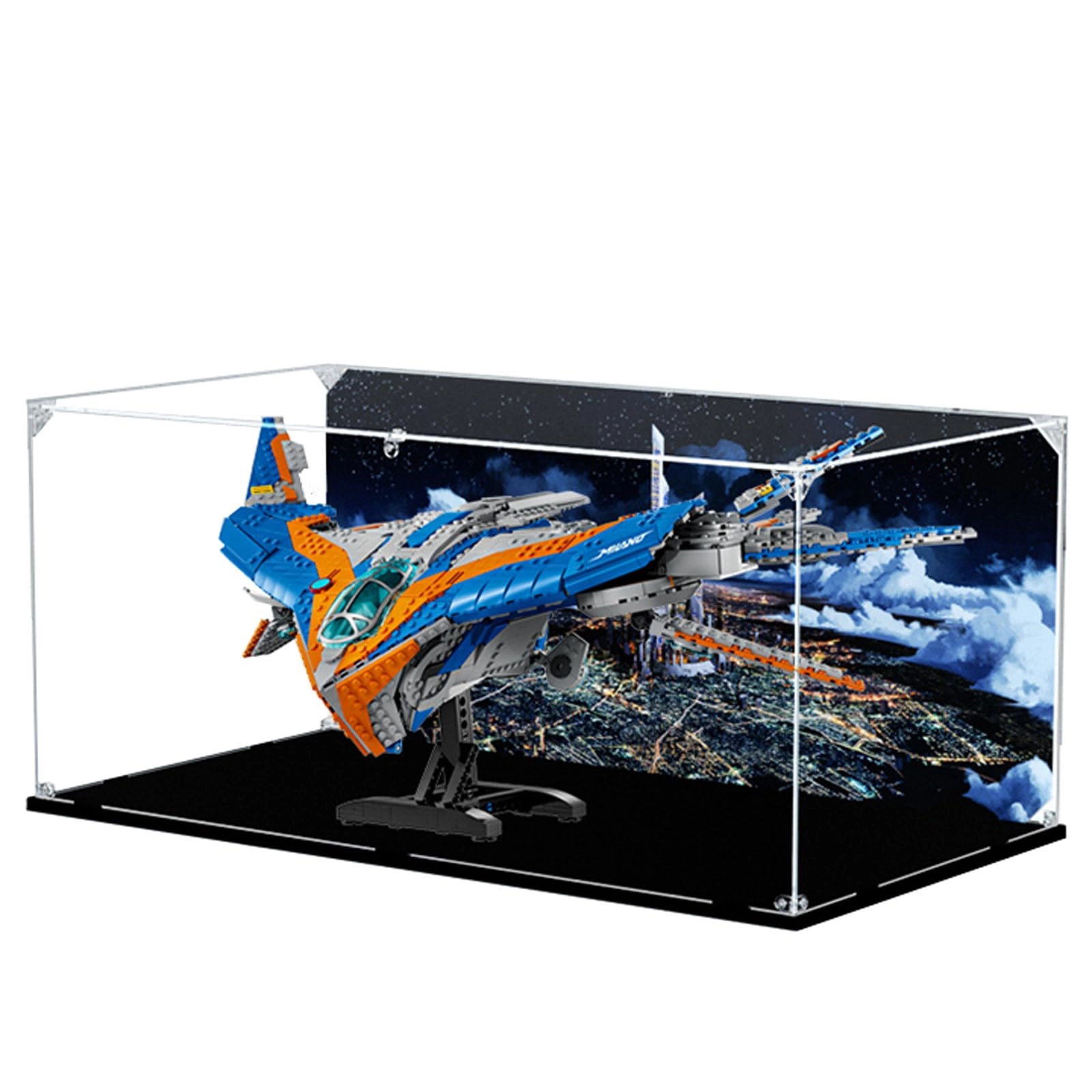 TIANQING Display Case for Lego 76286 - Acrylic With Background 65 x 35 x 30 cm