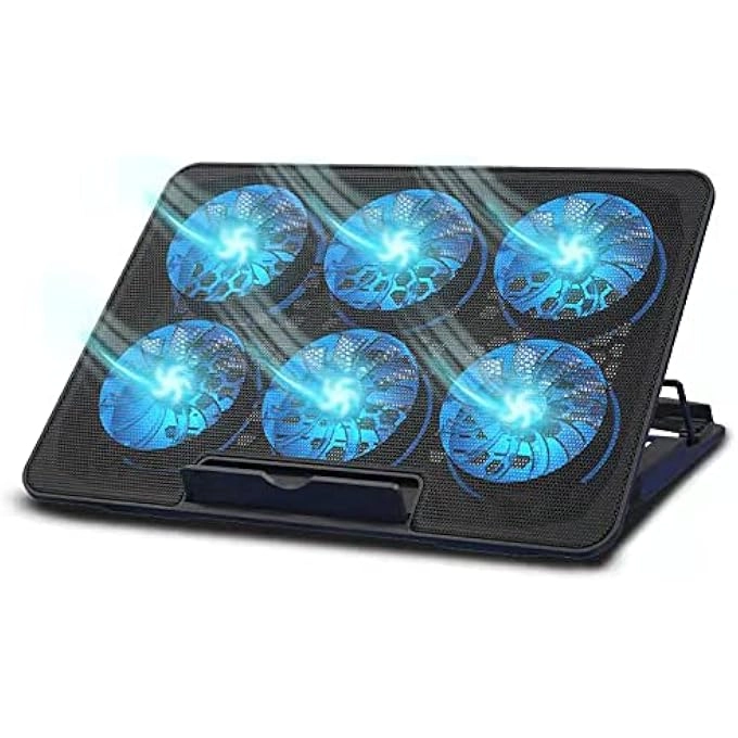 Gaming laptop cooling pad - 6 fans 12-21-inch