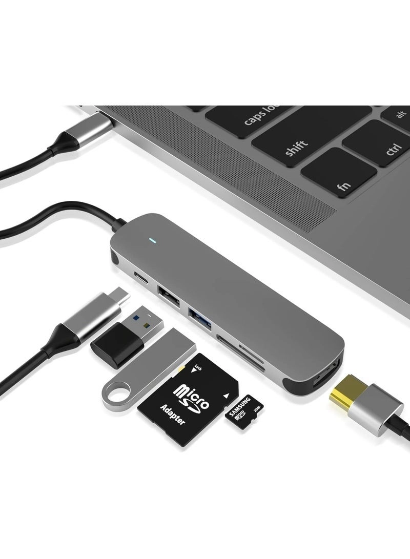 ELTRAZONE USB C Hub Docking Station - 6-in-1 4K@60Hz 60W Power Delivery