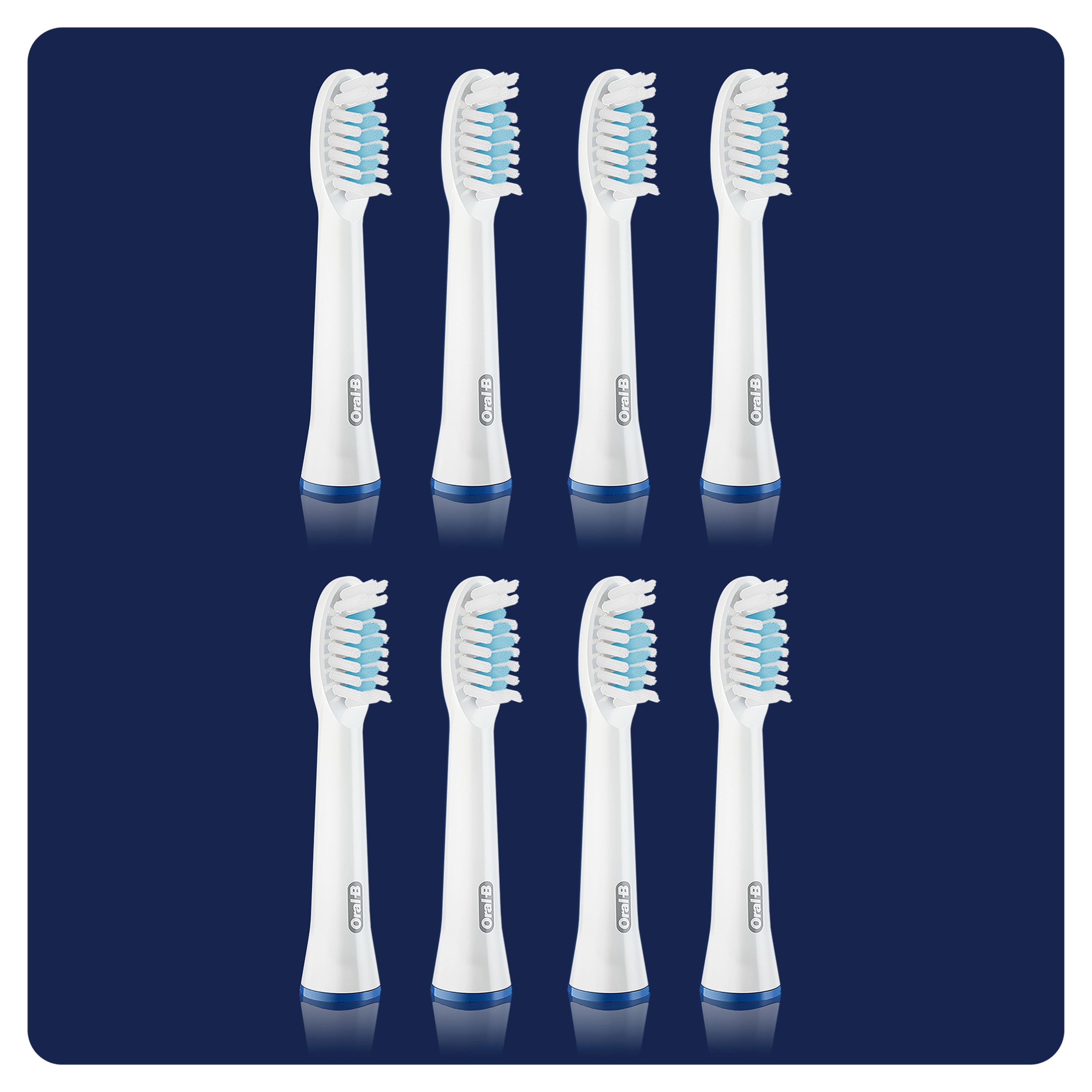 Precision Clean - Pack of 8 Toothbrush Heads White