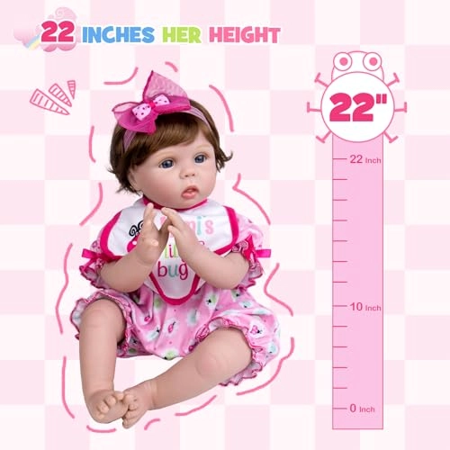 Reborn Baby Doll - 22 Inch Cotton Vinyl African American Ages 3+