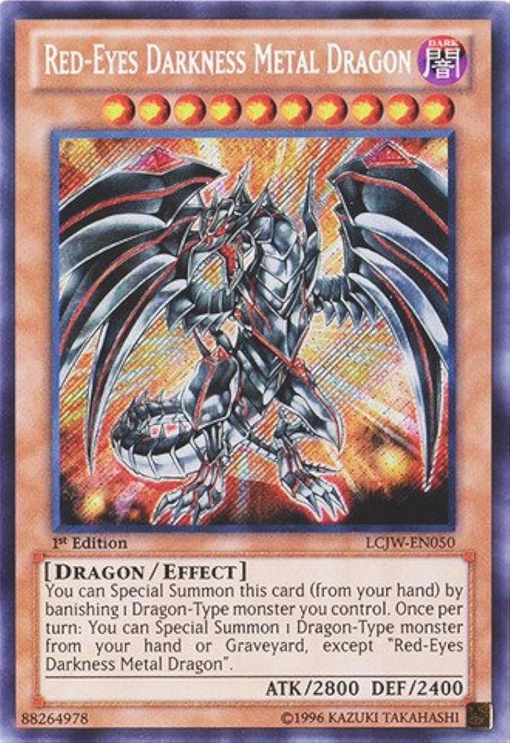 Yu-Gi-Oh! Red-Eyes Darkness Metal Dragon LCJW-EN050