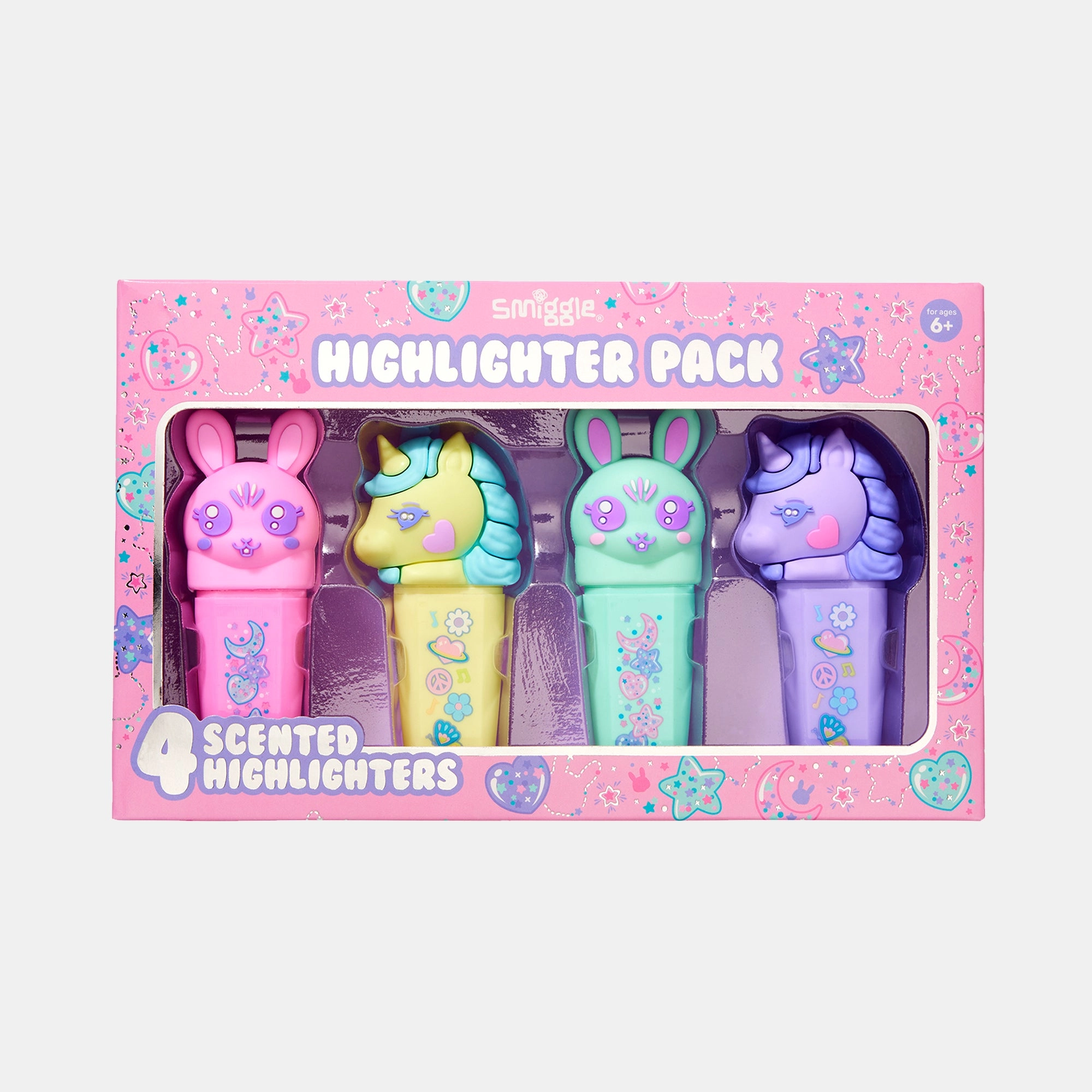 Smiggle All Stars Scented Highlighter - 4 Pack