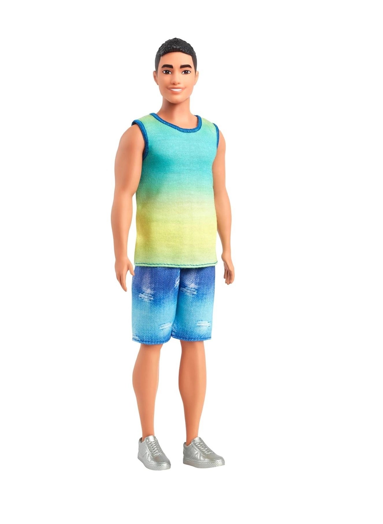 Fashionistas Ken Doll #236 - Black Hair Blue and Green Ombre Tank