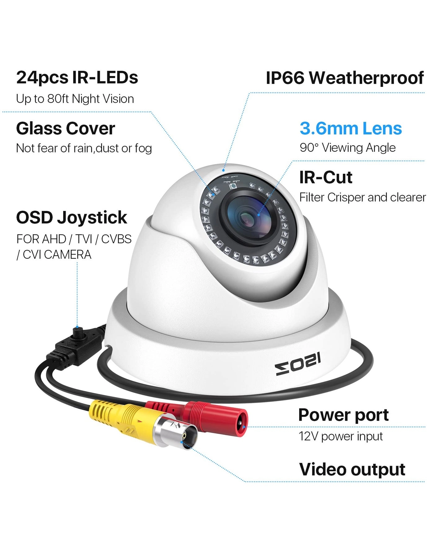 2.0MP FHD 1080p Dome Camera