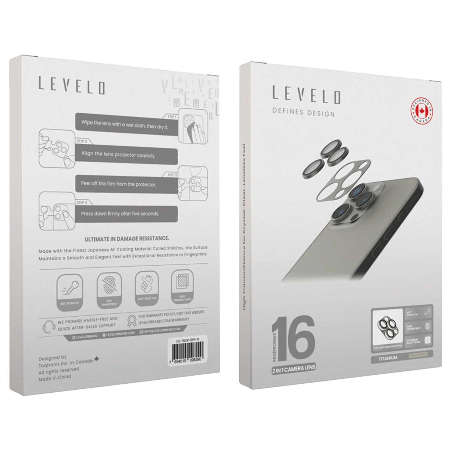 Anti-Fingerprint Glass Camera Lens Protector for iPhone 16 Pro / iPhone 16 Pro Max