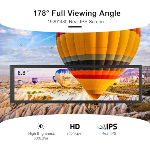 Computer Secondary Screen CPU Temperature Monitor - 1920x480 8.8 Inches