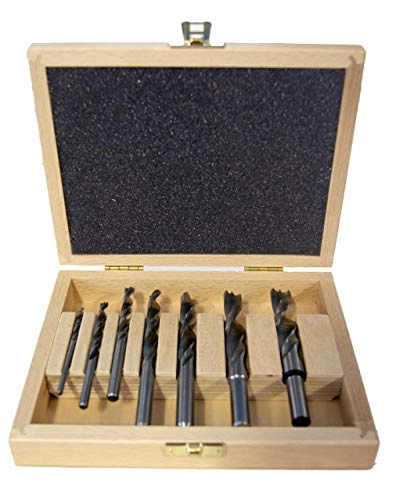 Fisch Brad Point Drill Bit Set - 7 Piece High Speed Steel