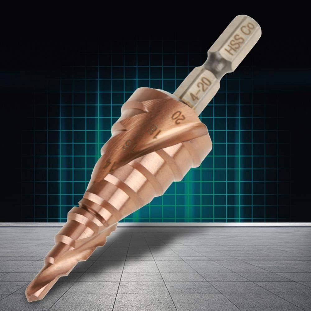cheekyglo Step Drill Bit - HSS4241 + cobalt 1Pcs 3-12mm, 4-12mm, 4-20mm, 4-22mm(Optional)