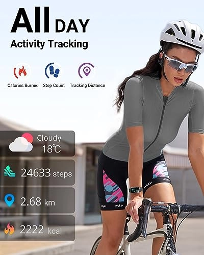 Fitness Tracker - 24/7 Heart Rate Blood Oxygen 5ATM Waterproof