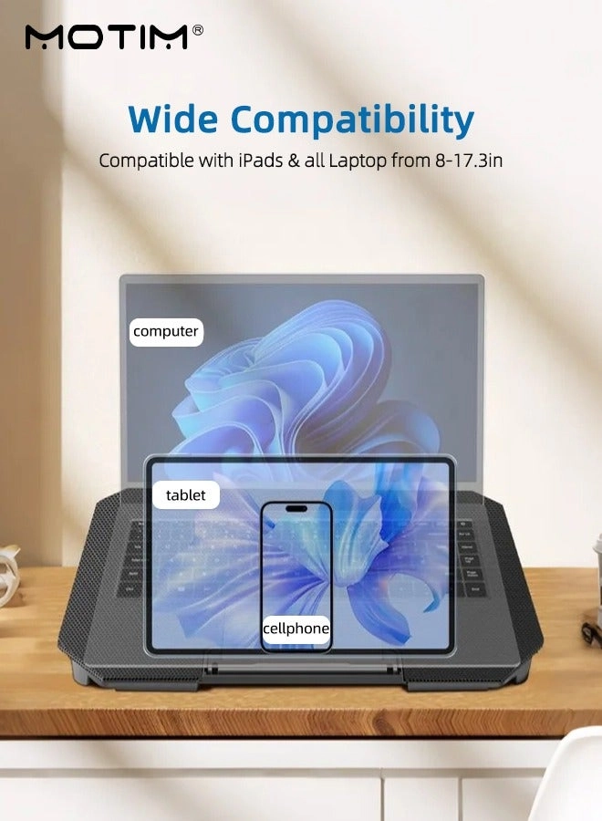 Notebook Cooler Stand - 8 fans 12-17 Inch