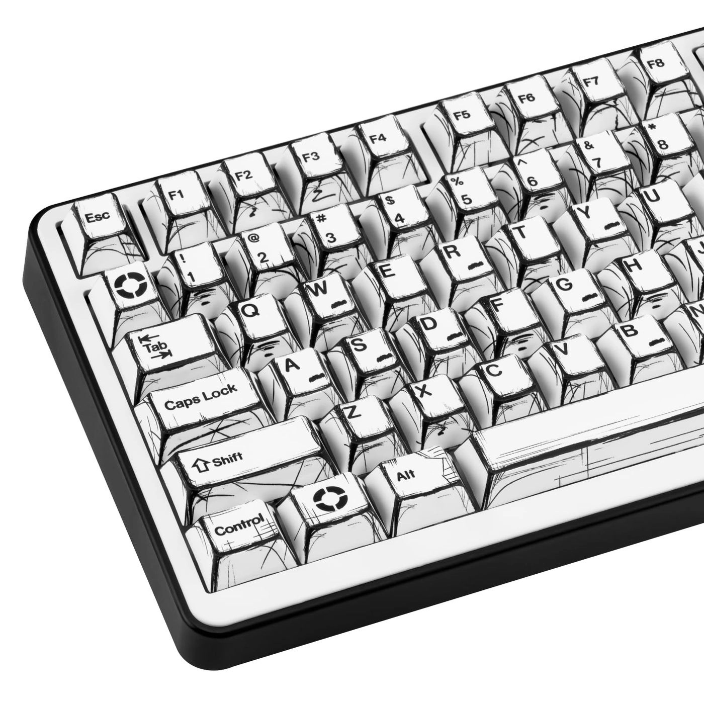 Manga Style PBT Keycaps Set - keyboard