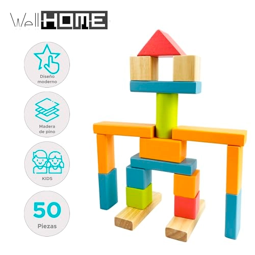 Wood Blocks - 8 months and up 50 pieces