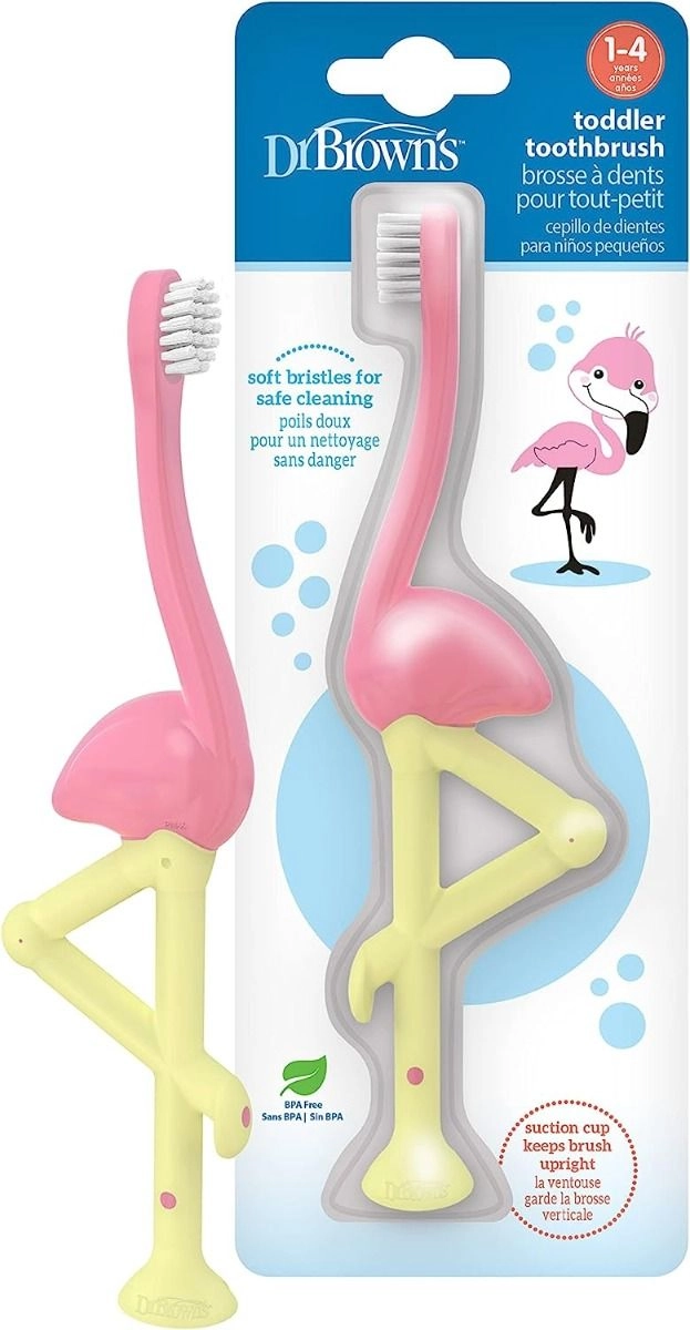 Toddler Toothbrush - Pink Flamingo 1+