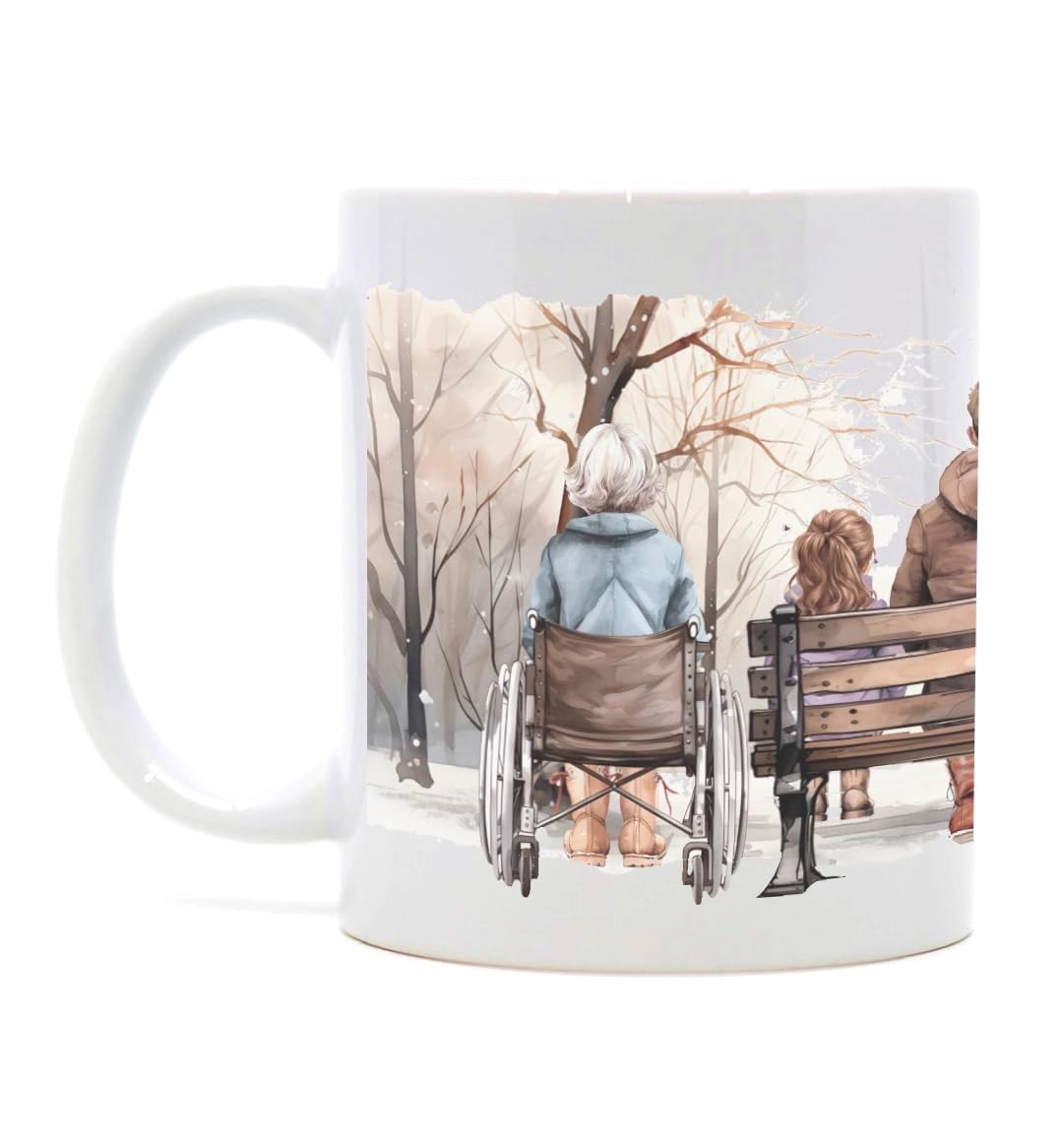 engravables Custom Printed Mug - 1 pcs - Winter Scene Wrap Around
